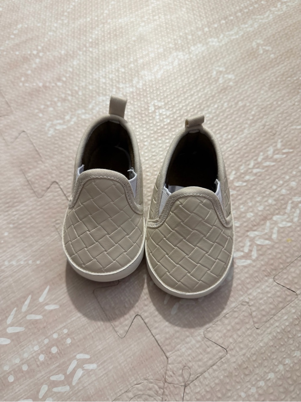 Baby Slip-On Quilted Sneakers in Cream